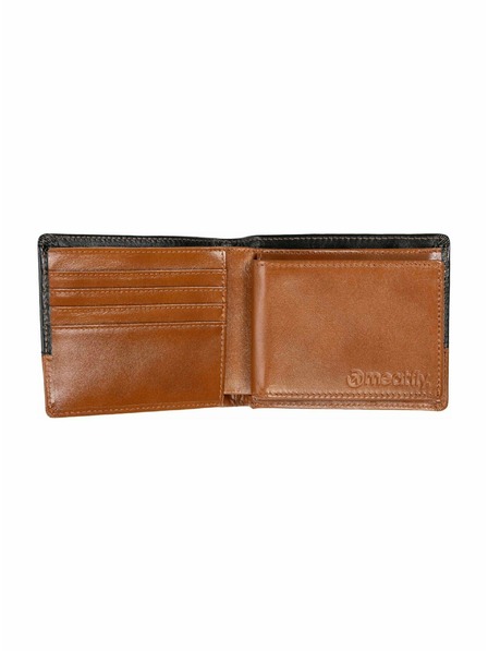 Meatfly Meatfly кожена портмоне Eddie Premium Black / Oak
