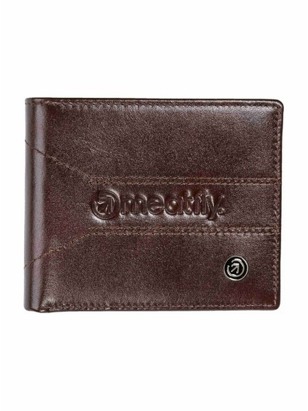 Meatfly Meatfly кожена портмоне Zac Premium Dark Brown