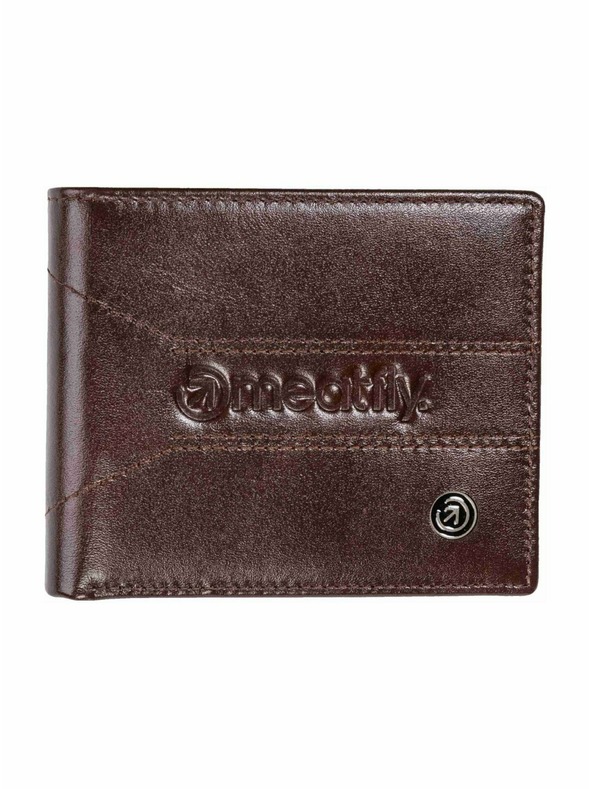 Meatfly Meatfly кожена портмоне Zac Premium Dark Brown