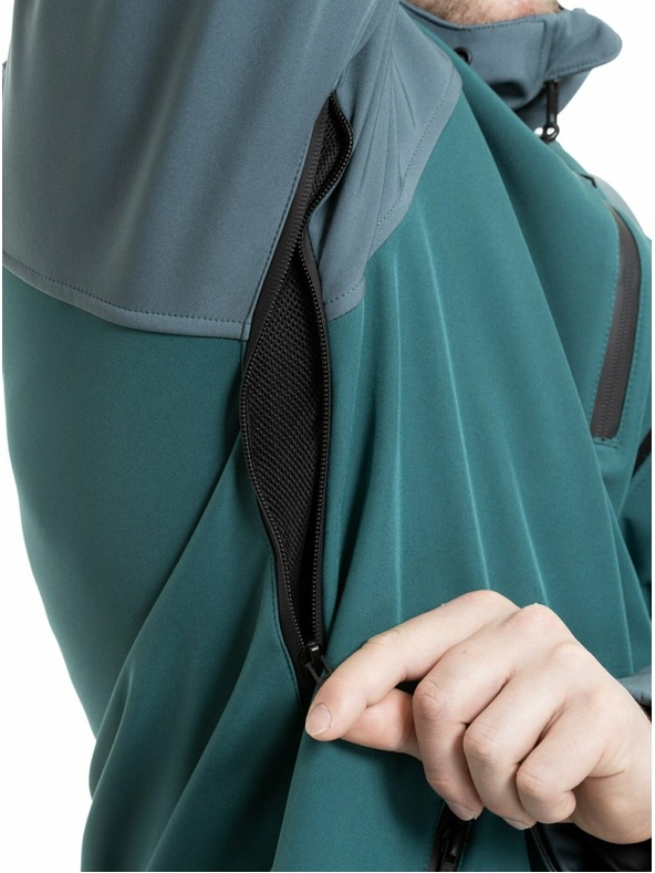 Meatfly Meatfly мъжко softshell яке Rasmussen Botanical / Blue Sea