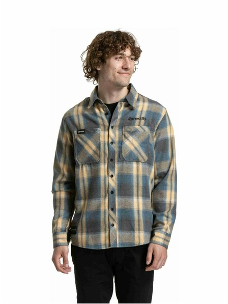 Meatfly Meatfly мъжка риза Kurt Cream / Blue