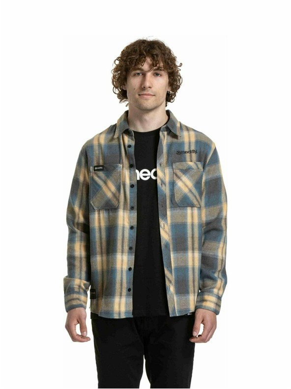 Meatfly Meatfly мъжка риза Kurt Cream / Blue