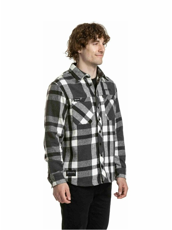 Meatfly Meatfly мъжка риза Woody Premium Black