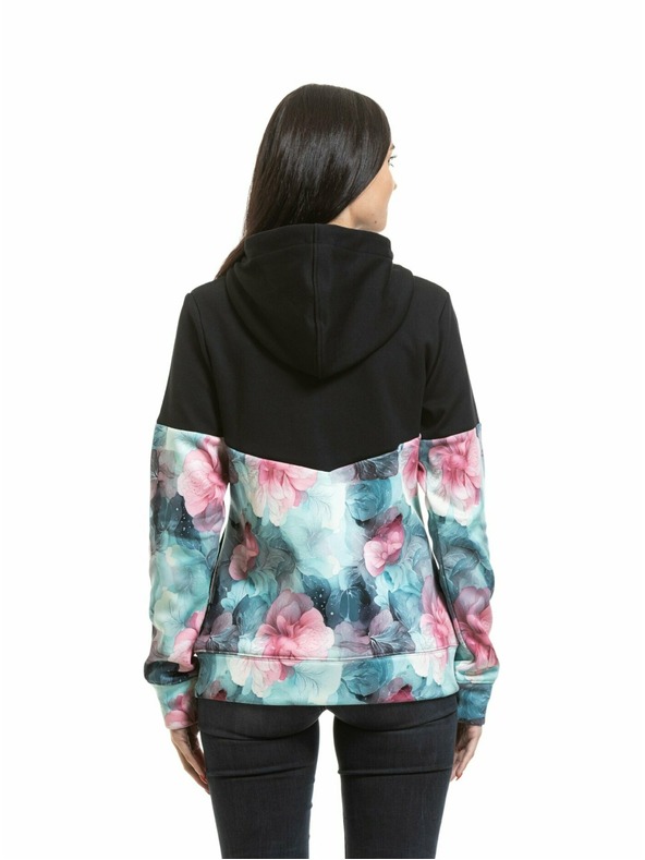 Meatfly Meatfly женски технически суитшърт Omni Black / Flower