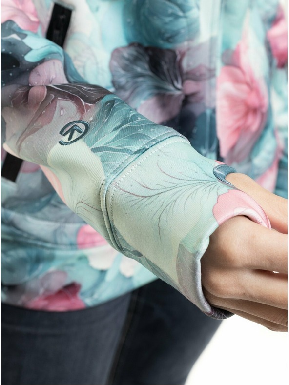 Meatfly Meatfly женски технически суитшърт Omni Black / Flower