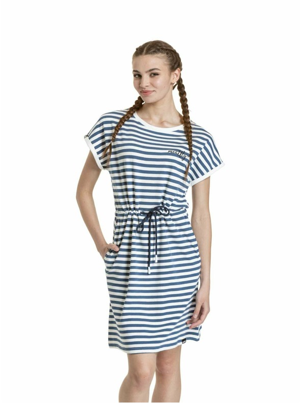 Meatfly Meatfly дамски рокли Lottie Blue Stripes