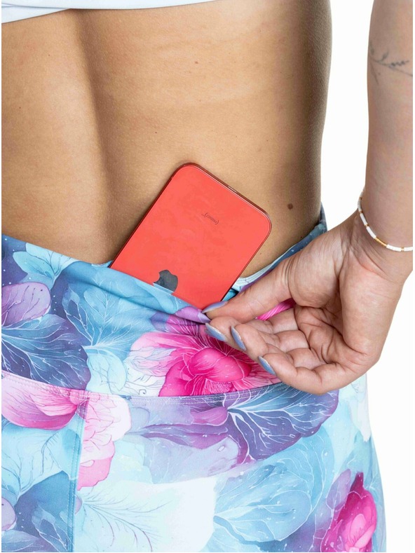 Meatfly Meatfly дамски термични лосинки Jenna Pink Flowers