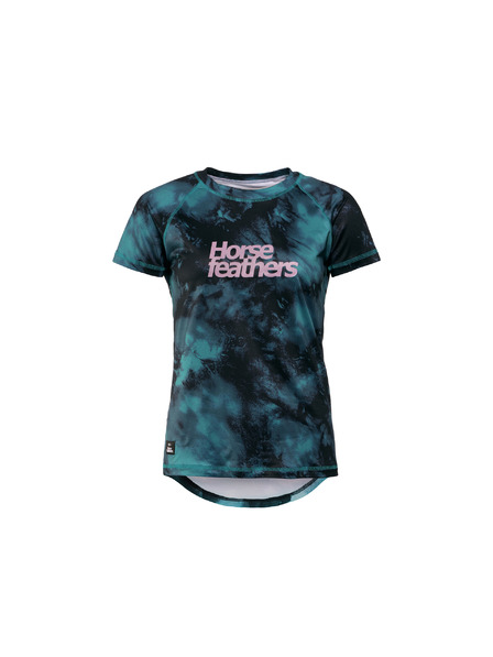 Horsefeathers Дамска колоездачна тениска Deco - petrol camo