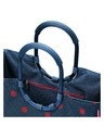 Reisenthel Тъмно синя дамска чанта на точки Reisenthel Loopshopper L Frame Mixed Dots
