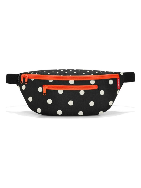 Reisenthel Червена и черна дамска чанта на червени точки Reisenthel Beltbag M Mixed Dots