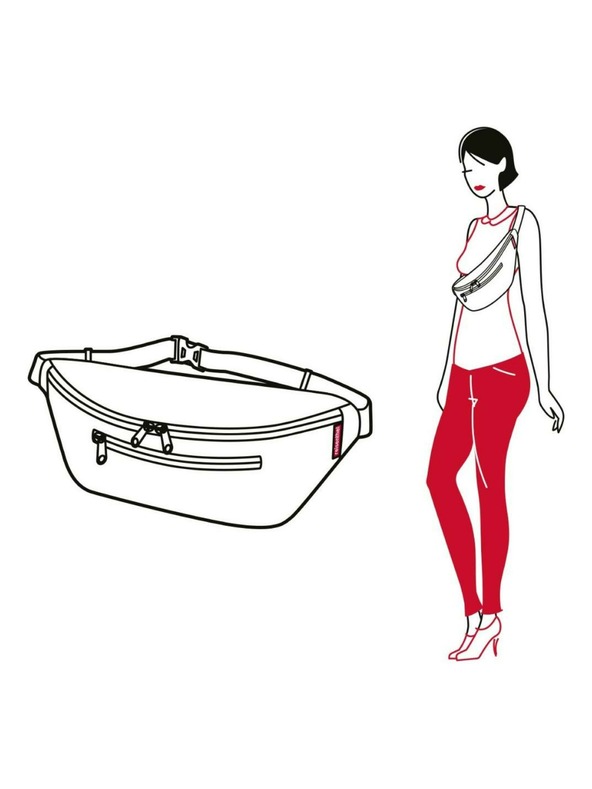 Reisenthel Червена и черна дамска чанта на червени точки Reisenthel Beltbag M Mixed Dots