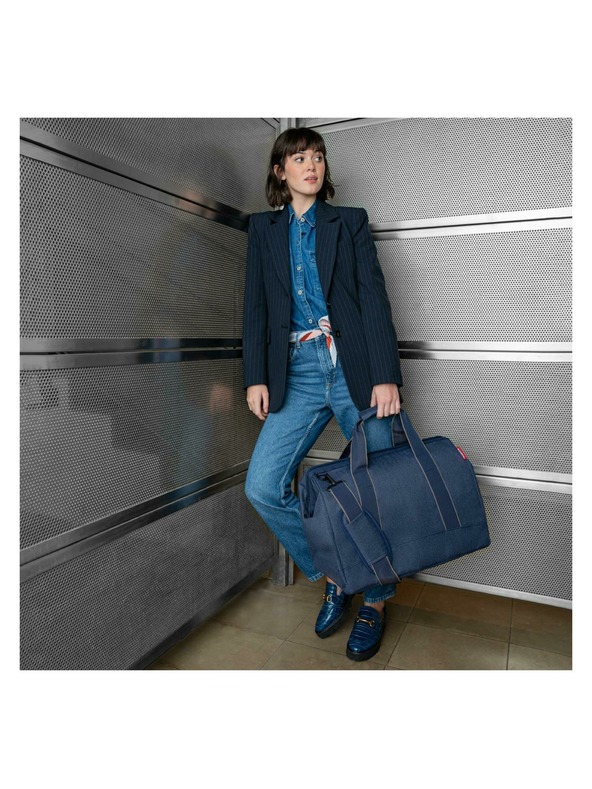 Reisenthel Тъмносиня пътна чанта Reisenthel Allrounder L Herringbone Dark Blue