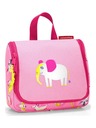 Reisenthel Розова козметична чанта за момиче с мотив слон Reisenthel Toiletbag S Kids Abc friends pink