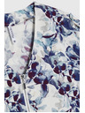 Moodo Тъмносиня вискозна риза Moodo с цветен принт