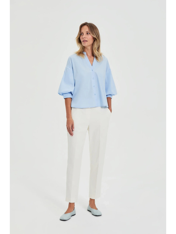 Moodo Панталони със набори белі Moodo