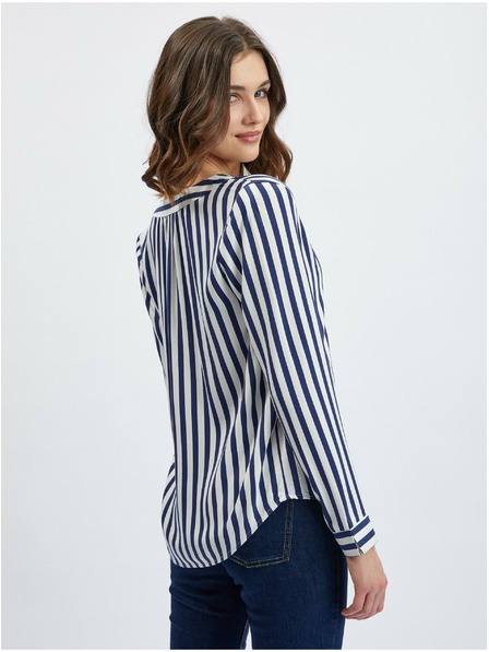 Orsay Тъмно синя дамска блуза на райе ORSAY