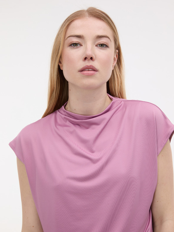 Orsay Светловиолетова дамска тениска с къс ръкав ORSAY