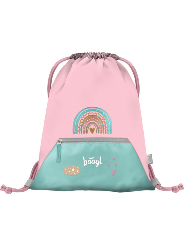 BAAGL  BAAGL SET 5 Zippy Дъга розов: портфейл, пенал, торбичка, престилка, портмоне