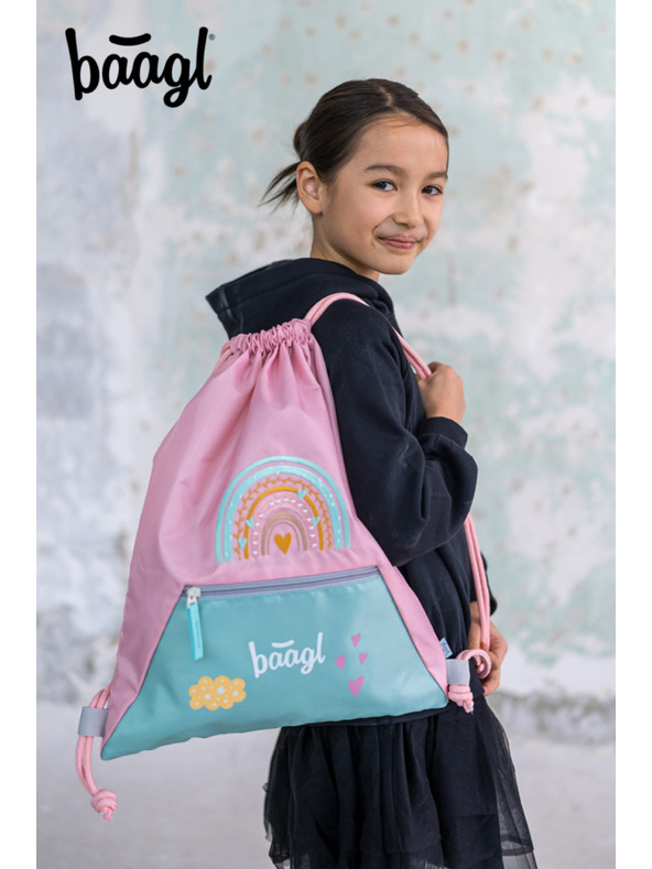 BAAGL  BAAGL SET 5 Zippy Дъга розов: портфейл, пенал, торбичка, престилка, портмоне