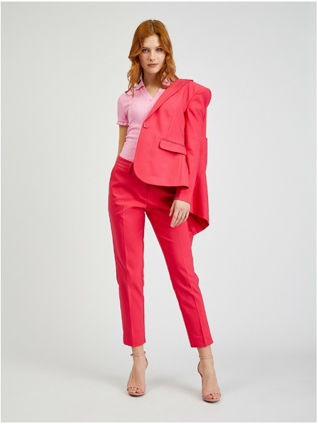 Orsay Тъмнорозов дамски къс панталон с колан ORSAY