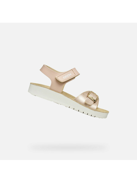 Geox Светлорозови детски сандали Geox Sandal Costarei