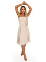 numoco VIVIENNE Корсетна разширена миди рокля с колан - светло бежово