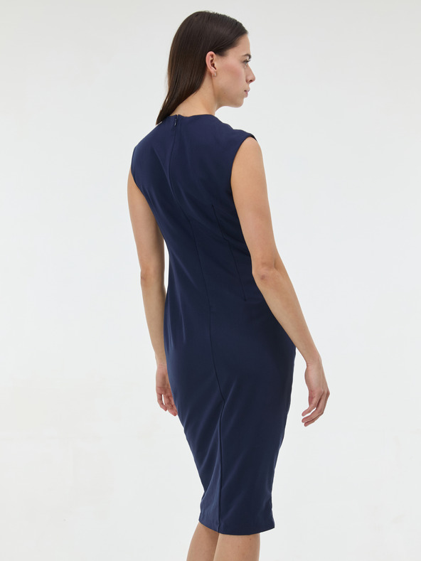 Orsay Тъмносиня дамска миди рокля ORSAY