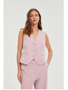 Moodo Жилетка с фини райета розова Moodo