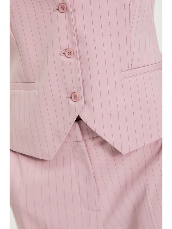 Moodo Жилетка с фини райета розова Moodo