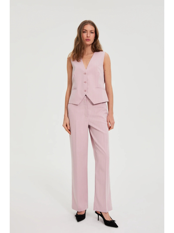 Moodo Жилетка с фини райета розова Moodo