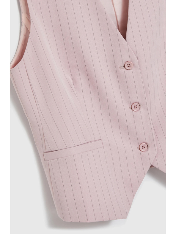 Moodo Жилетка с фини райета розова Moodo