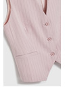 Moodo Жилетка с фини райета розова Moodo