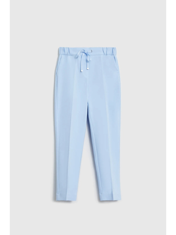 Moodo Панталони с крачол в канта сини Moodo
