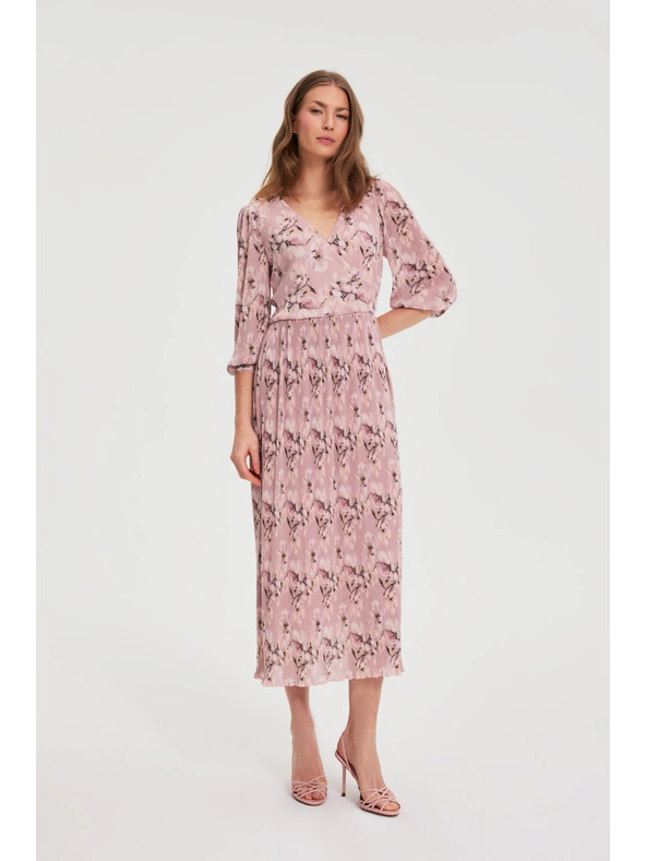 Moodo Плисирана рокля розова Moodo