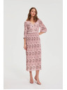 Moodo Плисирана рокля розова Moodo