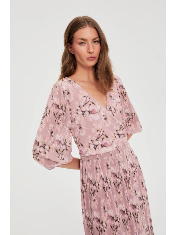 Moodo Плисирана рокля розова Moodo