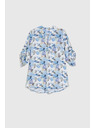 Moodo Риза от вискоза с цветя синя Moodo