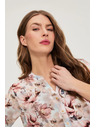 Moodo Риза от вискоза с цветя розова Moodo