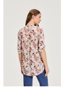 Moodo Риза от вискоза с цветя розова Moodo