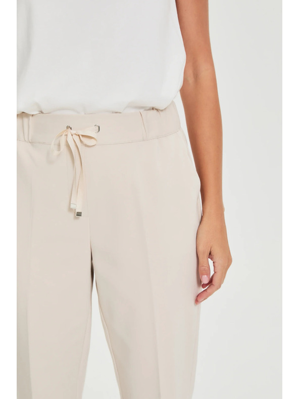 Moodo Бежови панталони с гънки Moodo