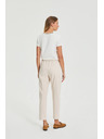Moodo Бежови панталони с гънки Moodo