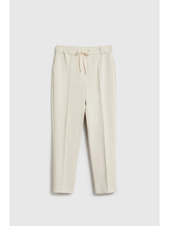 Moodo Бежови панталони с гънки Moodo
