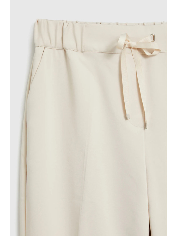 Moodo Бежови панталони с гънки Moodo