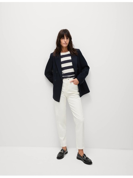 Marks & Spencer Дънки кройка Mom с висока талия Marks & Spencer сметанова