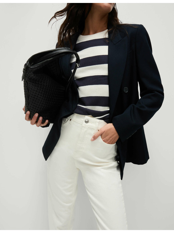 Marks & Spencer Дънки кройка Mom с висока талия Marks & Spencer сметанова