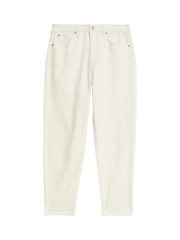 Marks & Spencer Дънки кройка Mom с висока талия Marks & Spencer сметанова