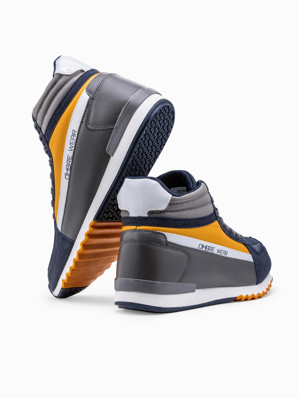 Ombre Clothing Мъжки спортни обувки - морско синьо/жълто T358 Ombre Clothing