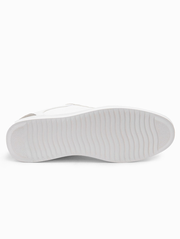 Ombre Clothing Небрежни мъжки кецове OLDSCHOOL - бели V3 OM-FOCS-0104 Ombre Clothing