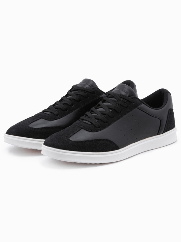 Ombre Clothing Небрежни мъжки кецове OLDSCHOOL - черни V2 OM-FOCS-0104 Ombre Clothing