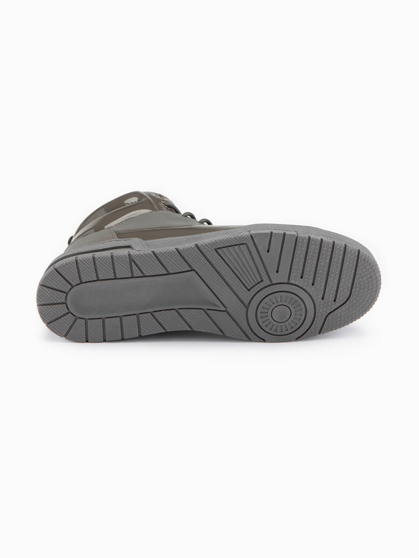 Ombre Clothing Мъжки високи кецове със блестящи елементи - кафяво V4 OM-FOSH-0178 Ombre Clothing